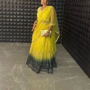 Yellow Embellished Lehenga Choli